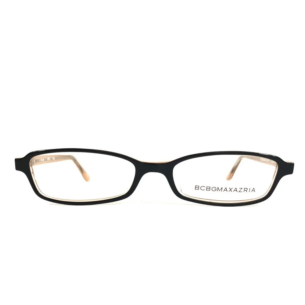 BCBGMAXAZRIA Petite Eyeglasses Frame XENA BLA Black Orange Rectangle 49-15-140